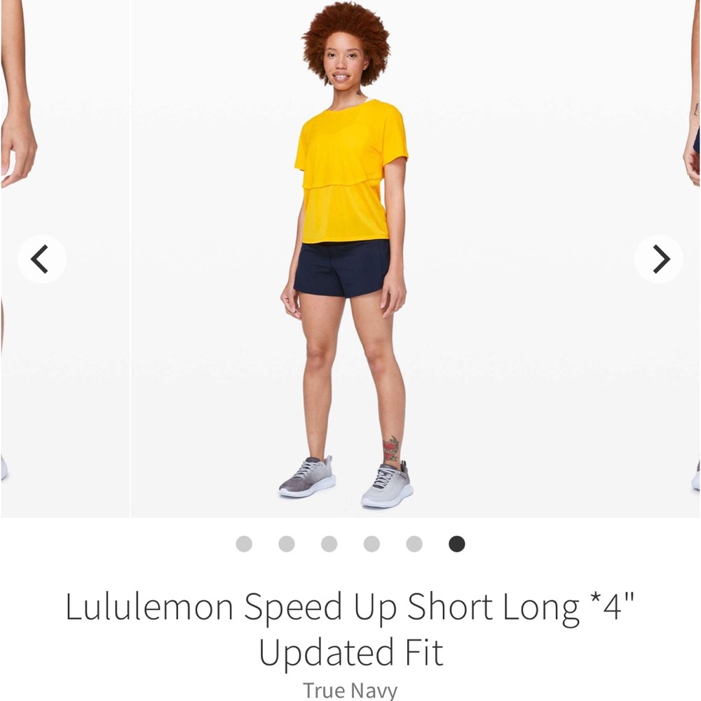 Lululemon Speed Up Short Long 4” Updated Fit True Navy Blue Size 4 - Picture 6 of 13